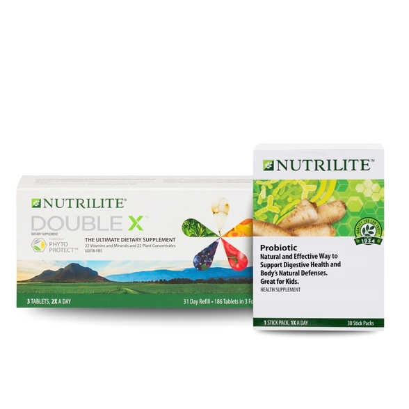 Bộ Dinh Dưỡng Hỗ Trợ Đề Kháng (TP BVSK Nutrilite Double X, TP BVSK Nutrilite Probiotic)