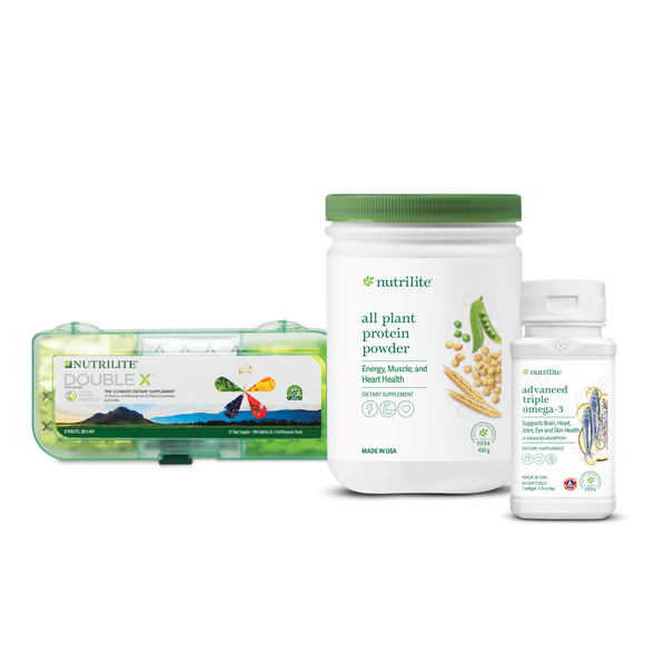 Bộ Dinh Dưỡng Nền Tảng (TP BVSK Nutrilite Protein Thực Vật - Nutrilite All Plant Protein Powder, TPBVSK Nutrilite™ Advanced Triple Omega-3, TP BVSK Nu